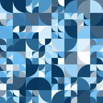 Decorative geometric shapes seamless pattern Stock Illustration