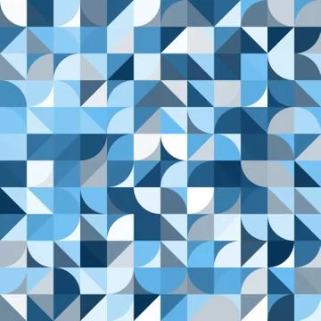 Decorative geometric shapes seamless pattern Illustrazione stock