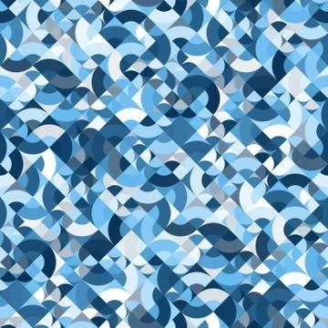 Decorative geometric shapes seamless pattern Stock Illustration