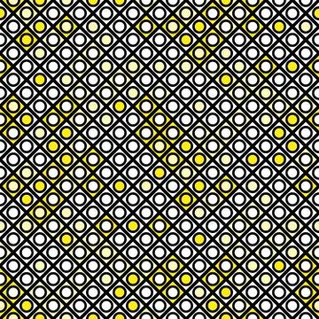Decorative geometric shapes tiling. Monochrome irregular pattern.  Abstract   Illustrazione stock