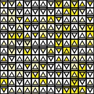 Decorative geometric shapes tiling. Monochrome irregular pattern.  Abstract   Stock Illustration