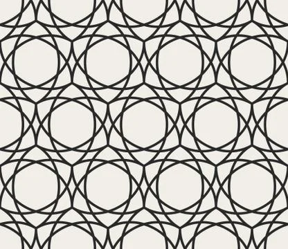 Decorative geometrical seamless pattern. Stock Illustration