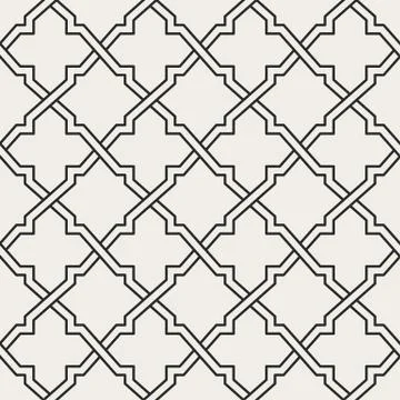 Decorative geometrical seamless pattern. Stock Illustration