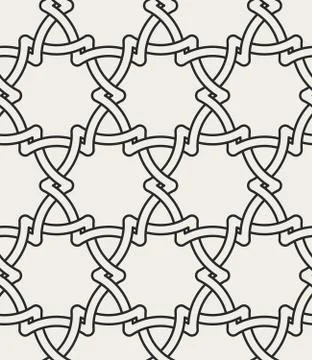Decorative geometrical seamless pattern. Stock Illustration