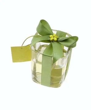 Decorative gift candle Stock Photos