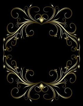 Decorative gold background for text. Stock Illustration