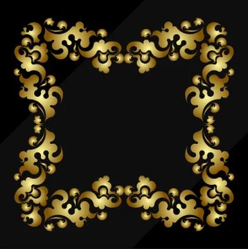 Decorative gold background for text Stock Illustration