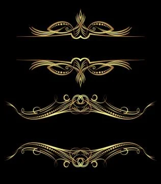 Decorative gold background for text. 库存插图