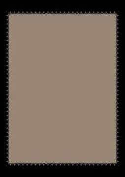 Decorative gold frame in the form of a rectangular on a black background. A4  イラスト素材