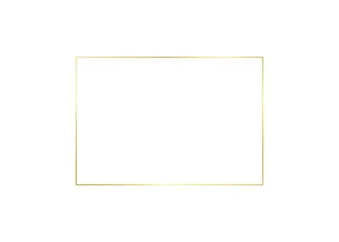 Decorative gold rectangle frame for note text. Vintage rectangular shape from Illustrazione stock