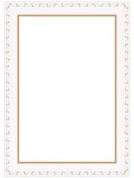 Decorative golden framework. Vector picture frame. Stock Illustration