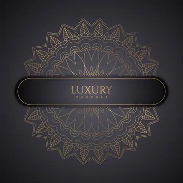 Decorative golden mandala pattern. Mandala pattern with golden color. Luxurio Stock Illustration