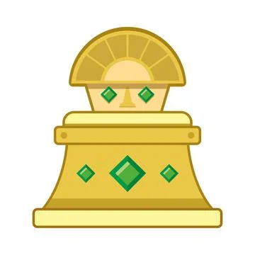 Decorative golden temple bell. Vector Stock-Illustration