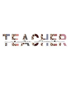 A decorative graphic features the word with cursive script text and small hea Illustrazione stock