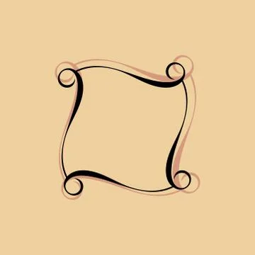 Decorative graphic frames. Simple vintage rectangle ornaments and ornate border Stock Illustration