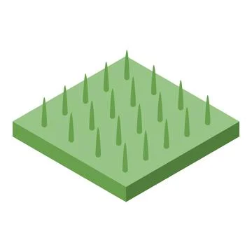 Decorative grass icon, isometric style Stock Illustration