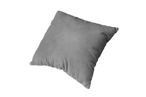 Decorative gray rectangular pillow for sleeping and resting isolated on whi.. Stock Illustration