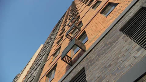 Decorative Grilles for Split Systems on Building Facade Stock Footage 297497301