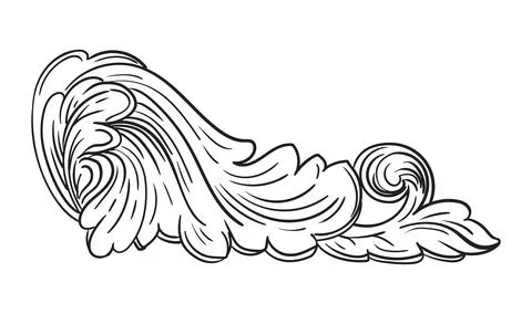 Decorative hand drawing design element vector illustration Illustrazione stock