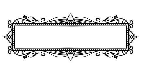 Decorative hand drawn frame in classical Barocco or renaissance style with Illustrazione stock