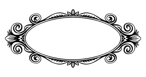 Decorative hand drawn frame in classical Barocco or renaissance style with 스톡 일러스트