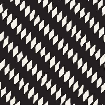 Decorative hand drawn lines seamless pattern. Endless ornament with black s.. Stock Illustration