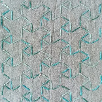 Decorative Hand Stitched Textile. Stock Photos