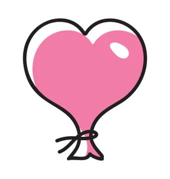 Decorative Heart Balloon Stock Illustration