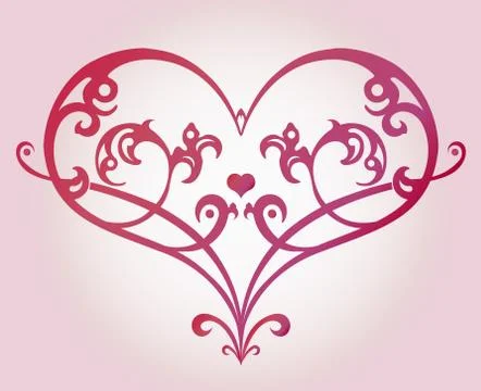 Decorative heart Stock Illustration