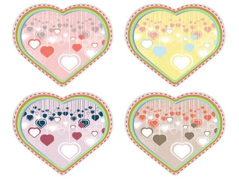 Decorative Hearts Background Иллюстрация