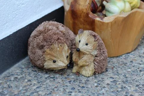 Decorative hedgehogs Stock Photos