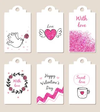 Decorative holidays bages Stock Illustration
