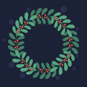 Decorative holly framework Stock Illustration
