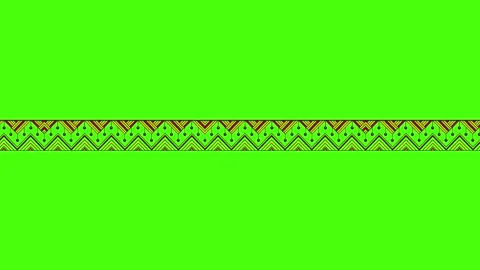 A decorative horizontal zigzag border. Loopable and ready for chroma keying.. Stock Footage 303571641