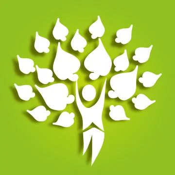Decorative human tree Stock Illustration