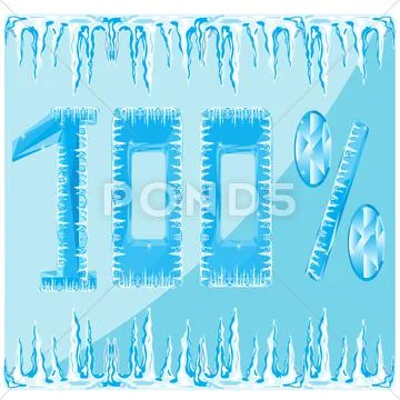 Decorative ice numeral Stock Illustration