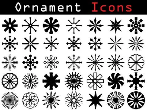 Decorative icons Stock Illustration
