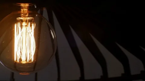 Decorative Incandescent Lamp. Close-up Stock Footage 73863598