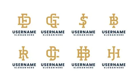 Decorative initial letter logo design template collections Stock Illustration