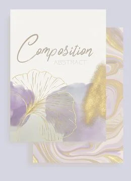 Decorative invitation template with an abstract composition Stock Illustration