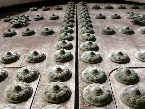 Decorative iron  studs Stock-Fotos