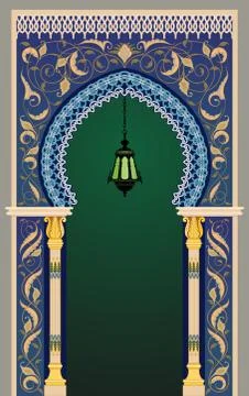 Decorative islamic arc Stock Illustration