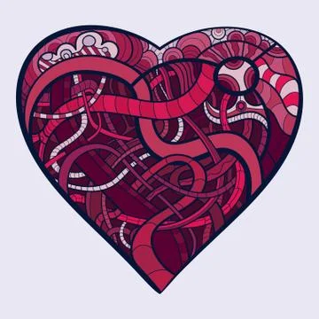 Decorative isolated heart Stock Illustration