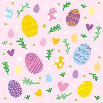 Decorative items for decoration for Easter Illustrazione stock