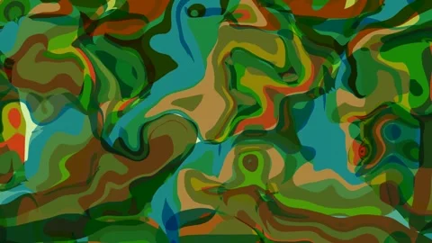 Decorative jumbling liquid pattern Stock Footage 282704233