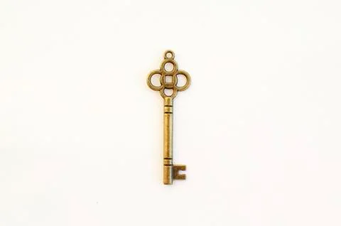 Decorative keys of different sizes, stylized antique. Stock Photos