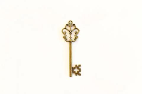 Decorative keys of different sizes, stylized antique. Stock Photos