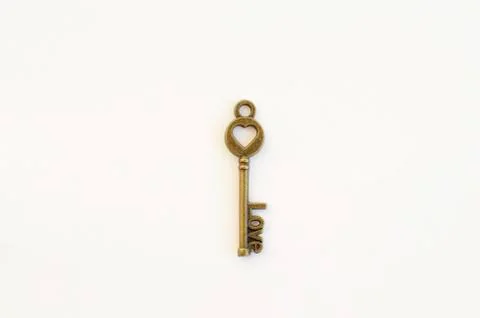 Decorative keys of different sizes, stylized antique. 库存照片