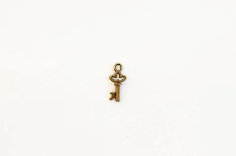 Decorative keys of different sizes, stylized antique. 库存照片