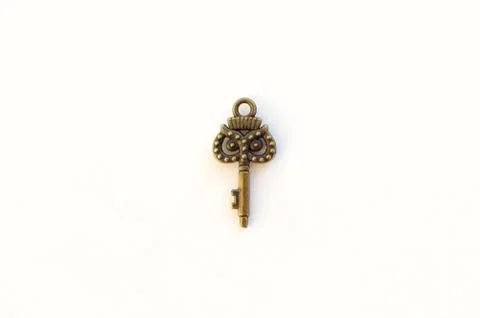 Decorative keys of different sizes, stylized antique. 库存照片